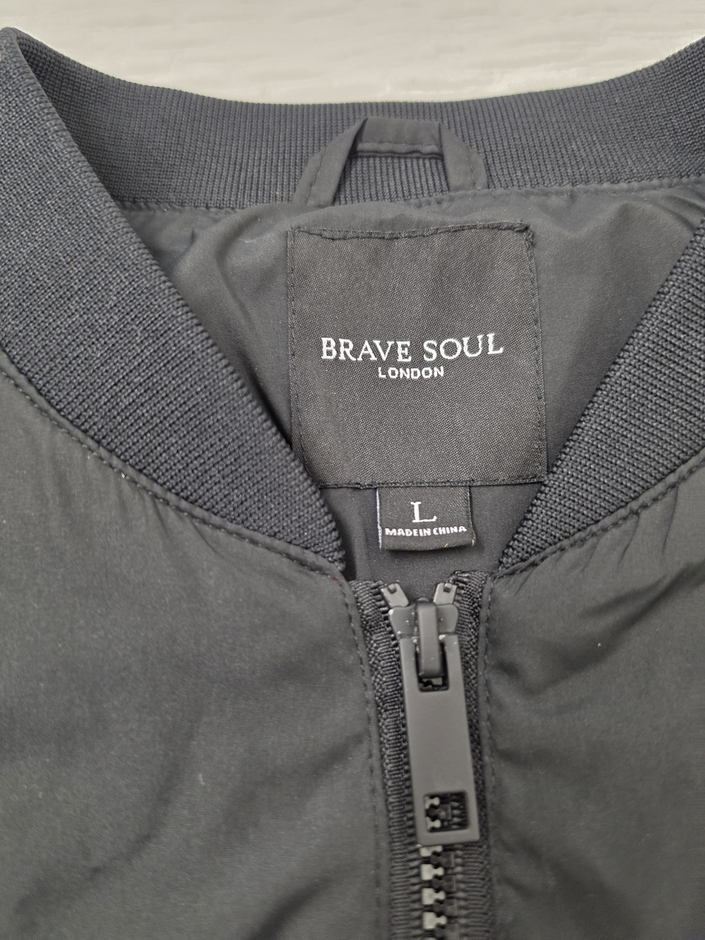 Brave Soul London Men's Black Bomber Jacket